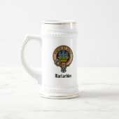 Clan MacLachlan Crest over Tartan Bierpul (Links)