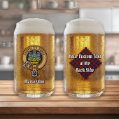 Clan MacLachlan Crest over Tartan Blikvorm Glas