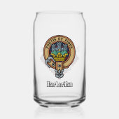 Clan MacLachlan Crest over Tartan Blikvorm Glas (Voorkant)