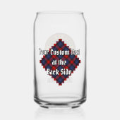Clan MacLachlan Crest over Tartan Blikvorm Glas (Achterkant)