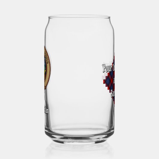 Clan MacLachlan Crest over Tartan Blikvorm Glas (Links)