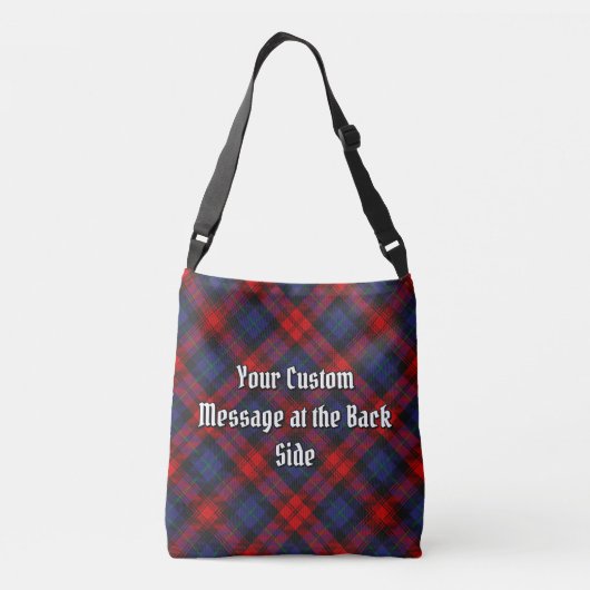 Clan MacLachlan Crest over Tartan Crossbody Tas (Achterkant)
