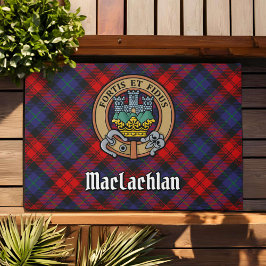 Clan MacLachlan Crest over Tartan Deurmat