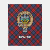 Clan MacLachlan Crest over Tartan Fleece Deken (Voorkant)