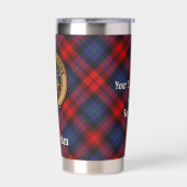 Clan MacLachlan Crest over Tartan Geïsoleerde Drinkbeker (Links)
