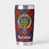 Clan MacLachlan Crest over Tartan Geïsoleerde Drinkbeker (Voorkant)