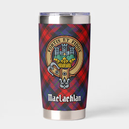 Clan MacLachlan Crest over Tartan Geïsoleerde Drinkbeker