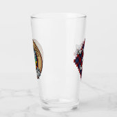 Clan MacLachlan Crest over Tartan Glas (Links)