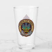 Clan MacLachlan Crest over Tartan Glas (Voorkant)