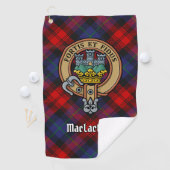 Clan MacLachlan Crest over Tartan Golfhanddoek (Insitu)