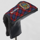 Clan MacLachlan Crest over Tartan Golfheadcover (3/4 voorkant)