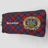 Clan MacLachlan Crest over Tartan Golfheadcover (Voorkant)