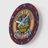 Clan MacLachlan Crest over Tartan Grote Klok (Hoek)