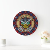 Clan MacLachlan Crest over Tartan Grote Klok (Huis)