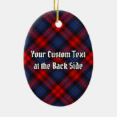 Clan MacLachlan Crest over Tartan Keramisch Ornament (Achterkant)