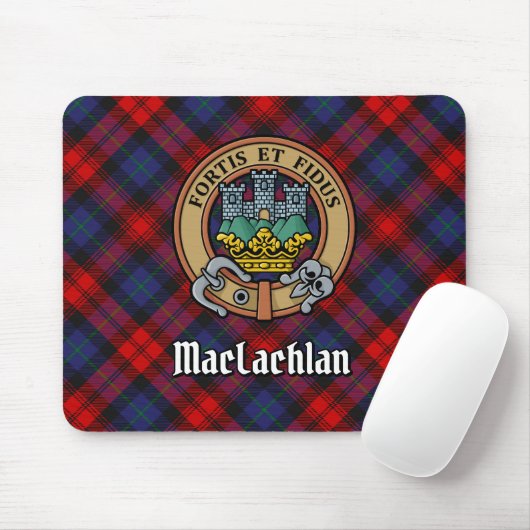 Clan MacLachlan Crest over Tartan Muismat (Met muis)
