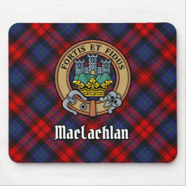 Clan MacLachlan Crest over Tartan Muismat