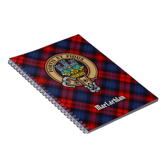 Clan MacLachlan Crest over Tartan Notitieboek (Rechterzijde)