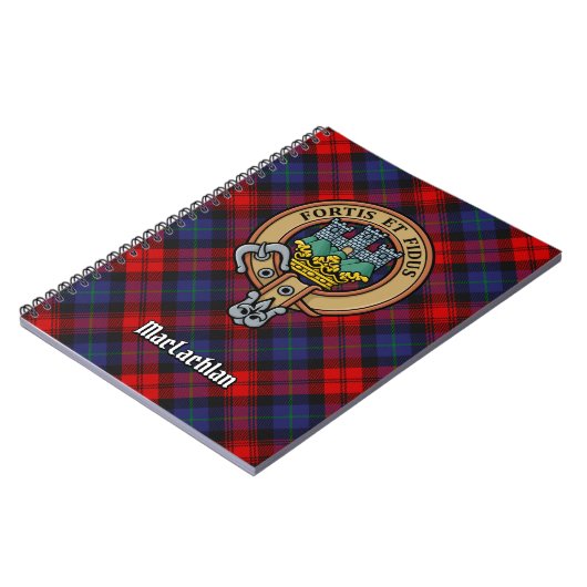 Clan MacLachlan Crest over Tartan Notitieboek (Linkerzijde)