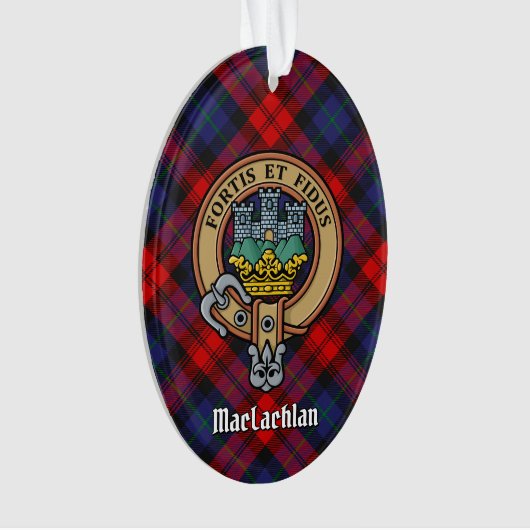 Clan MacLachlan Crest over Tartan Ornament (voorkant)
