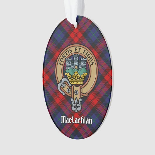 Clan MacLachlan Crest over Tartan Ornament (voorkant)