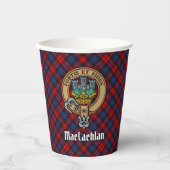 Clan MacLachlan Crest over Tartan Papieren Bekers (Voorkant)