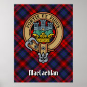 Clan MacLachlan Crest over Tartan Poster (Voorkant)