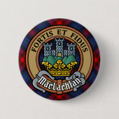 Clan MacLachlan Crest over Tartan Ronde Button 5,7 Cm (Voorkant)