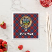 Clan MacLachlan Crest over Tartan Servet (Insitu)