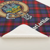 Clan MacLachlan Crest over Tartan Sherpa Deken (3/4)