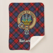 Clan MacLachlan Crest over Tartan Sherpa Deken (Voorkant)