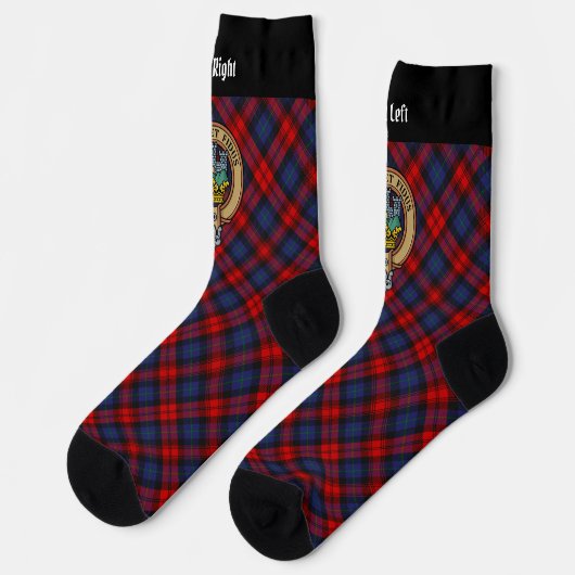 Clan MacLachlan Crest over Tartan Sokken (Links)