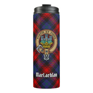 Clan MacLachlan Crest over Tartan Thermosbeker