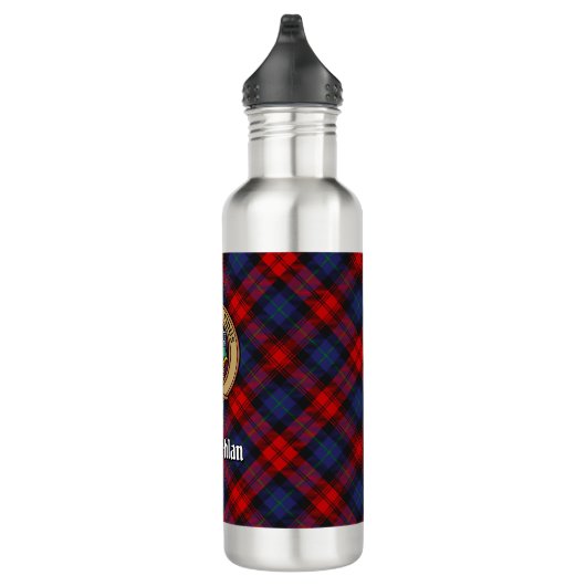 Clan MacLachlan Crest over Tartan Waterfles (Rechts)