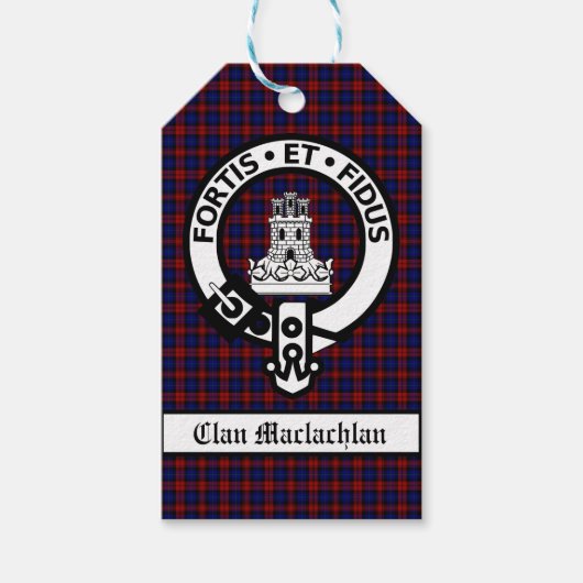 Clan Maclachlan Crest & Tartan  Cadeaulabel (Voorkant)