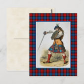 Clan MacLachlan  Illustratie Tartan Lijst Briefkaart (Voorkant / Achterkant)
