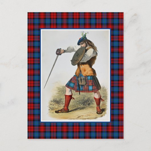 Clan MacLachlan  Illustratie Tartan Lijst Briefkaart (Voorkant)