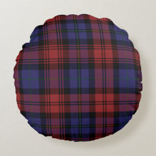Clan MacLachlan Plaid Rood Paars Geruit Tartan Rond Kussen