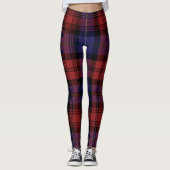 Clan MacLachlan Pset Tartan Red Paarse Check Leggings (Voorkant)