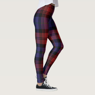 Clan MacLachlan Pset Tartan Red Paarse Check Leggings