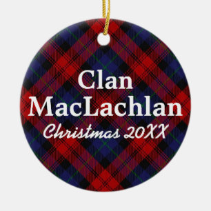 Clan MacLachlan Scottish Tartan Keramisch Ornament