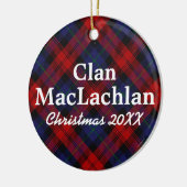 Clan MacLachlan Scottish Tartan Keramisch Ornament (Links)