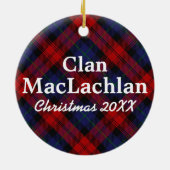 Clan MacLachlan Scottish Tartan Keramisch Ornament (Achterkant)