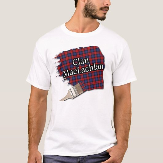 Clan MacLachlan Scottish Tartan Paint Shirt (Voorkant)