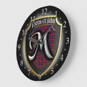 Clan MacLachlan Tartan Clock Grote Klok (Hoek)