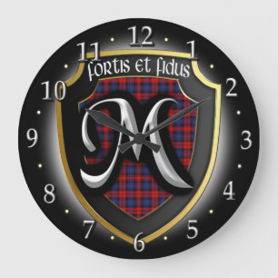 Clan MacLachlan Tartan Clock Grote Klok