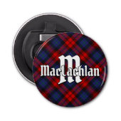 Clan MacLachlan Tartan Flesopener Button Flesopener (Voorkant)