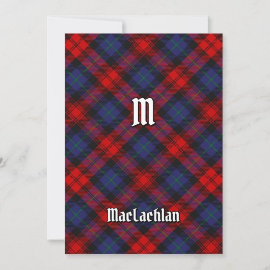 Clan MacLachlan Tartan Kaart (Voorkant)