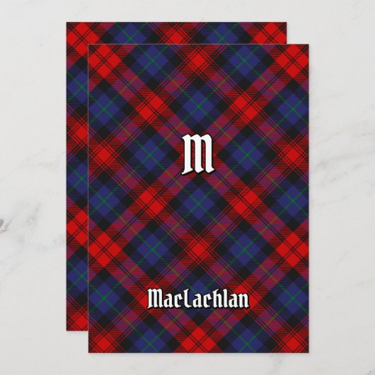 Clan MacLachlan Tartan Kaart (Voorkant / Achterkant)