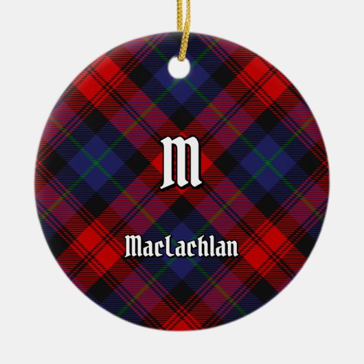 Clan MacLachlan Tartan Keramisch Ornament (Voorkant)